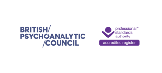 British Psychoanalytic Council and Professional Standards Authority accreditation logos.